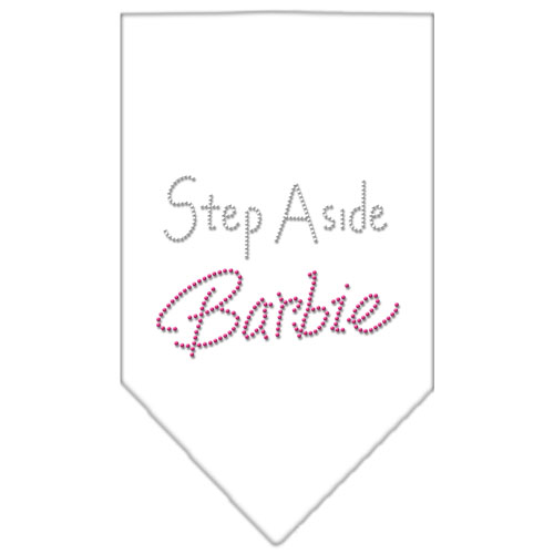 Step Aside Barbie Rhinestone Bandana White Large